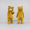 Custom Golden Brown Teddy Bear Mascot Costume Adult Full Body Suit for Community Events