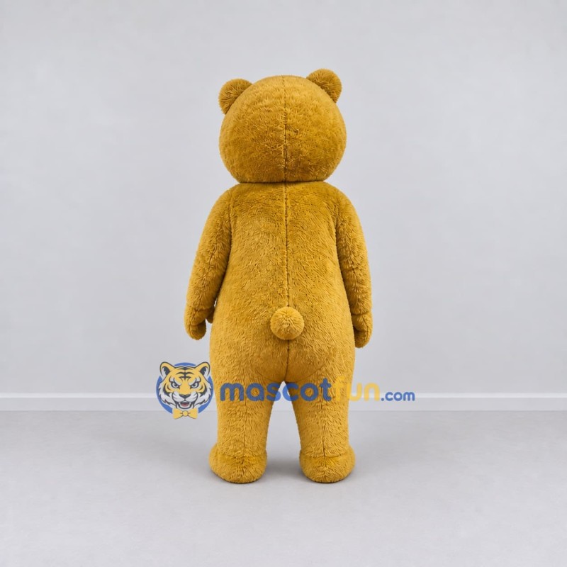 Custom Golden Brown Teddy Bear Mascot Costume Adult Full Body Suit for Community Events