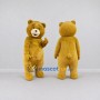 Custom Golden Brown Teddy Bear Mascot Costume Adult Full Body Suit for Community Events
