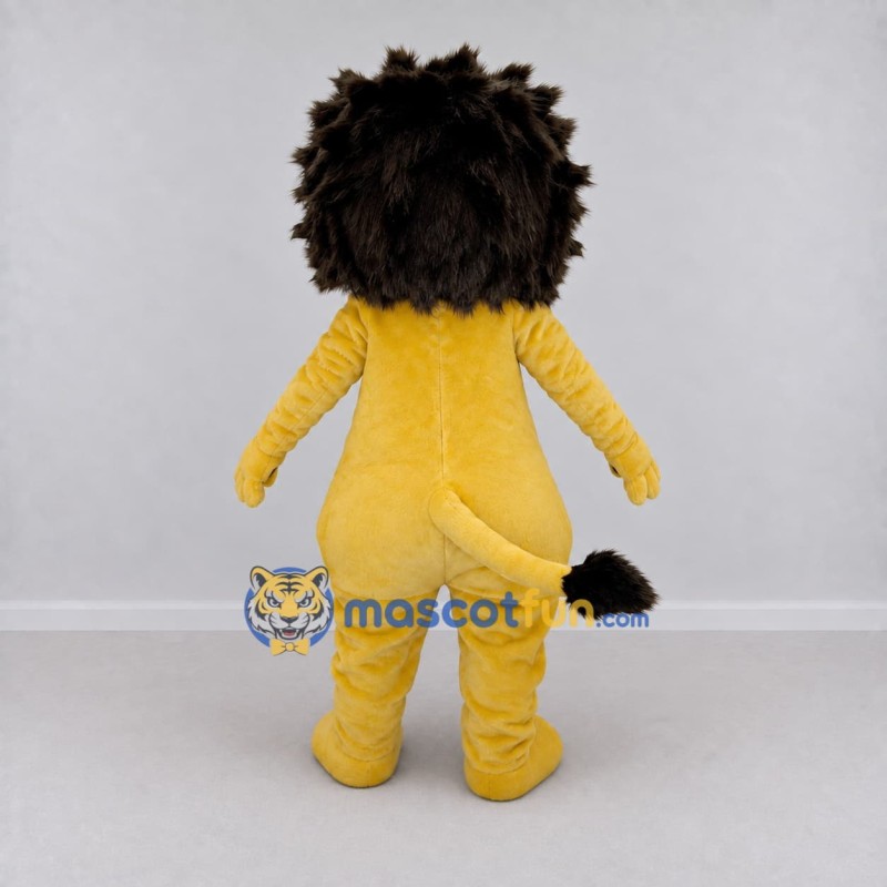 Custom Yellow and Black Lion Mascot Costume Adult Full Body Suit for School Events Custom Yellow and Black Lion Mascot Costume Adult Full Body Suit for School Events
