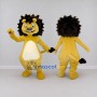 Custom Yellow and Black Lion Mascot Costume Adult Full Body Suit for School Events