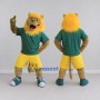 Custom Tan Green and Yellow Lion in Sportswear Mascot Costume Adult Full Body Suit for Sports Events
