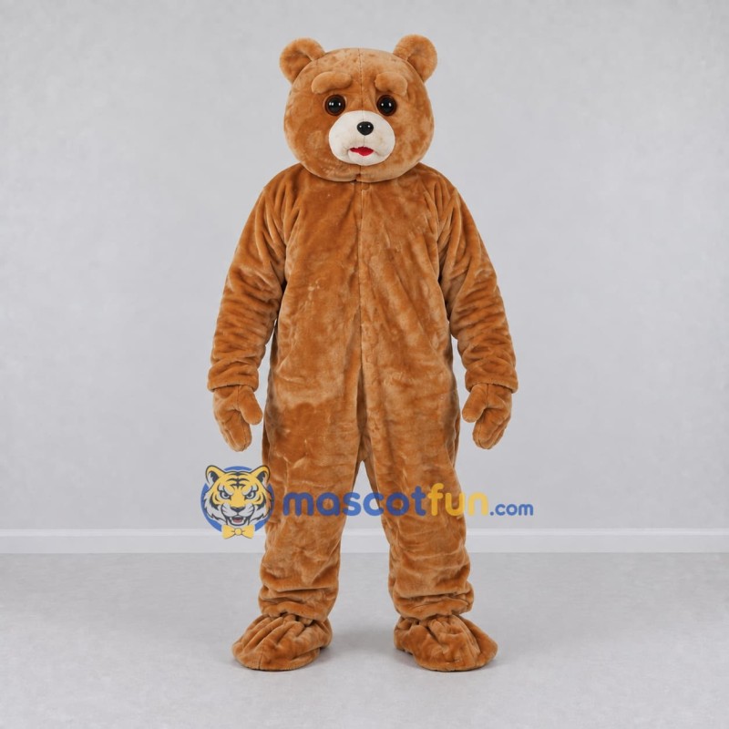 Custom Light Brown Teddy Bear Mascot Costume Adult Full Body Suit for Community Events Custom Light Brown Teddy Bear Mascot Costume Adult Full Body Suit for Community Events