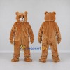 Custom Light Brown Teddy Bear Mascot Costume Adult Full Body Suit for Community Events Custom Light Brown Teddy Bear Mascot Costume Adult Full Body Suit for Community Events