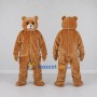Custom Light Brown Teddy Bear Mascot Costume Adult Full Body Suit for Community Events