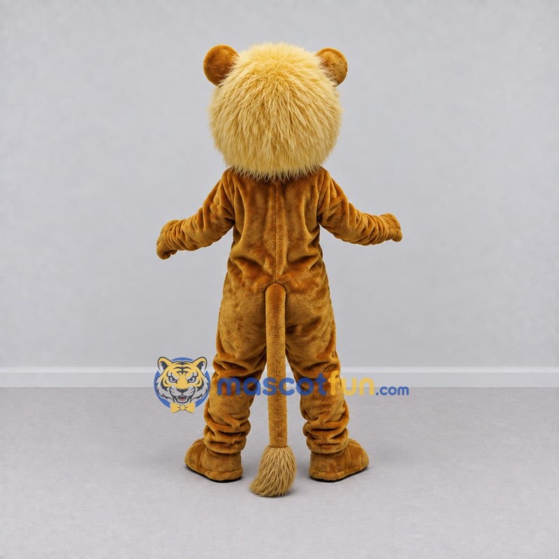 Custom Brown and Golden Yellow Lion Mascot Costume Adult Full Body Suit for School Events Custom Brown and Golden Yellow Lion Mascot Costume Adult Full Body Suit for School Events