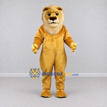 Custom Golden Tan and Cream Lion Mascot Costume Adult Full Body Suit for School Events Custom Golden Tan and Cream Lion Mascot Costume Adult Full Body Suit for School Events