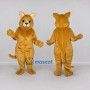 Custom Golden Brown Cat Mascot Costume Adult Full Body Suit for School Events
