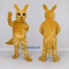 Custom Golden Yellow Kangaroo Mascot Costume Adult Full Body Suit for Wildlife Events