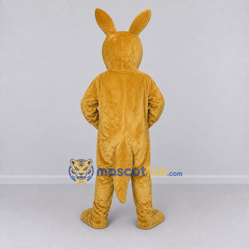 Custom Golden Yellow Kangaroo Mascot Costume Adult Full Body Suit for Wildlife Events