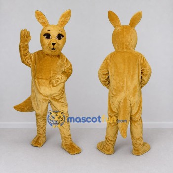 Custom Golden Yellow Kangaroo Mascot Costume Adult Full Body Suit for Wildlife Events