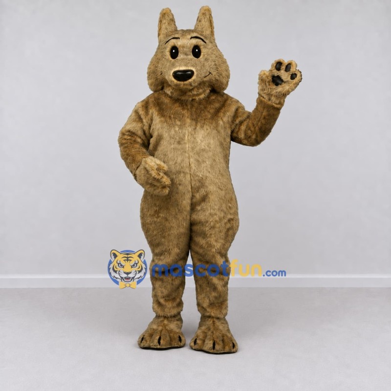 Custom Brown Dog Mascot Costume Adult Full Body Suit for School Events
