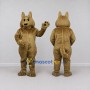 Custom Brown Dog Mascot Costume Adult Full Body Suit for School Events