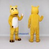 Custom Yellow and White Hippo Mascot Costume Adult Full Body Suit for School Events