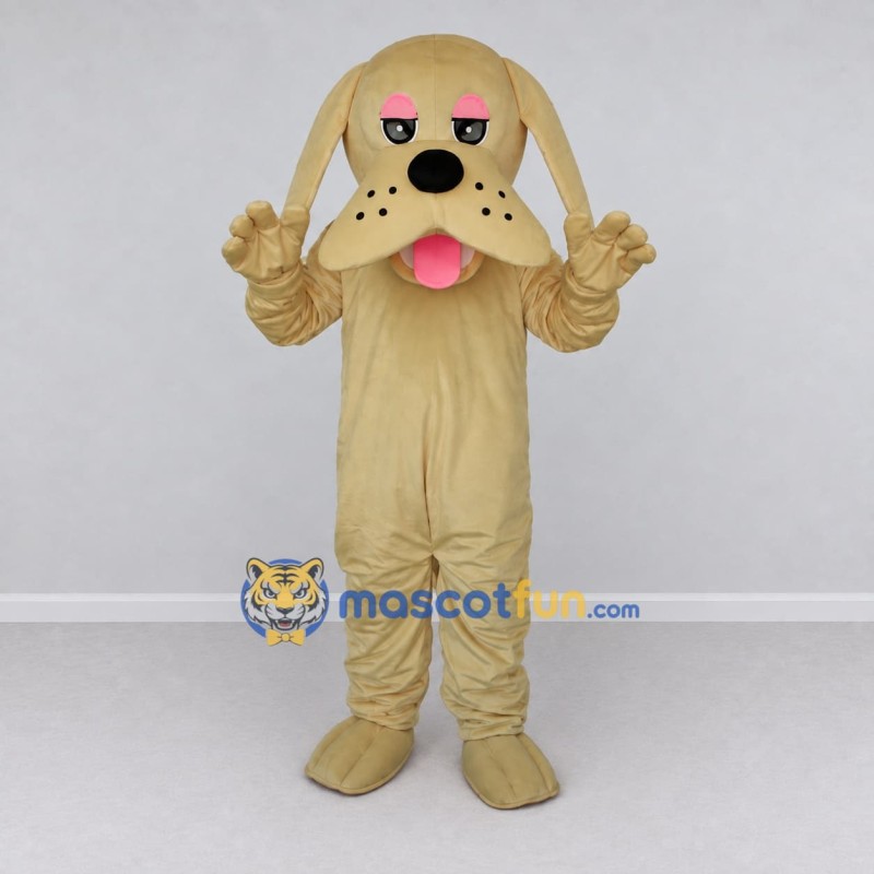 Custom Tan Dog Mascot Costume Adult Full Body Suit for School Events Custom Tan Dog Mascot Costume Adult Full Body Suit for School Events