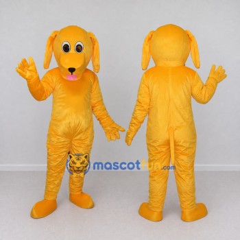 Custom Yellow Dog Mascot Costume Adult Full Body Suit for School Events