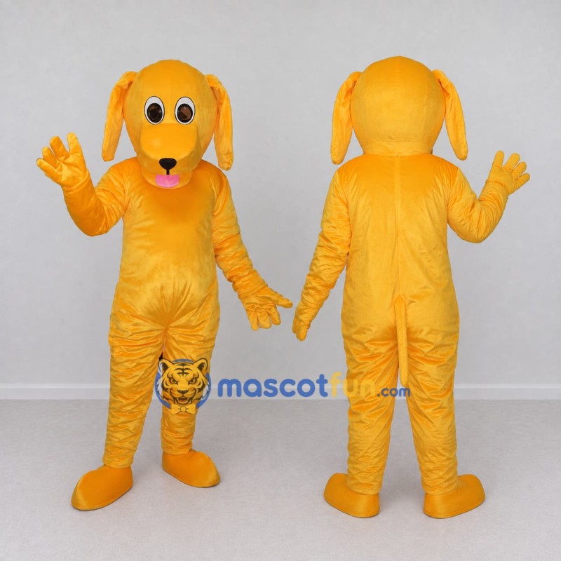 Custom Yellow Dog Mascot Costume Adult Full Body Suit for School Events Custom Yellow Dog Mascot Costume Adult Full Body Suit for School Events