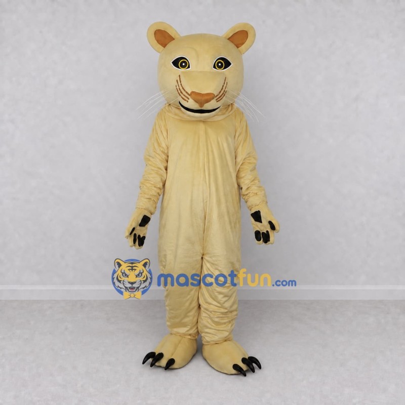 Custom Cream Lioness Mascot Costume Adult Full Body Suit for Wildlife Events