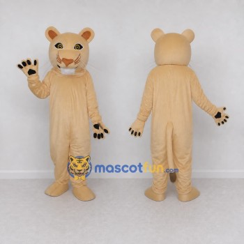 Custom Tan Lioness Mascot Costume Adult Full Body Suit for Wildlife Events