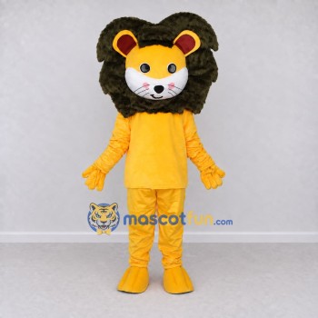 Custom Yellow and Dark Brown Lion Mascot Costume Adult Full Body Suit for School Events Custom Yellow and Dark Brown Lion Mascot Costume Adult Full Body Suit for School Events