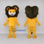 Custom Yellow and Dark Brown Lion Mascot Costume Adult Full Body Suit for School Events