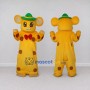 Custom Yellow Brown and Green Mouse in Polka Dot Outfit Mascot Costume Adult Full Body Suit for Theme Parties
