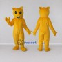 Custom Golden Yellow Rodent Character Mascot Costume Adult Full Body Suit for School Events