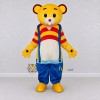 Custom Yellow Red and Blue Bear in Suspenders Mascot Costume Adult Full Body Suit for School Events Custom Yellow Red and Blue Bear in Suspenders Mascot Costume Adult Full Body Suit for School Events