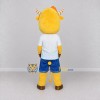 Custom Yellow White and Blue Goat in Sportswear Mascot Costume Adult Full Body Suit for Sports Events Custom Yellow White and Blue Goat in Sportswear Mascot Costume Adult Full Body Suit for Sports Events