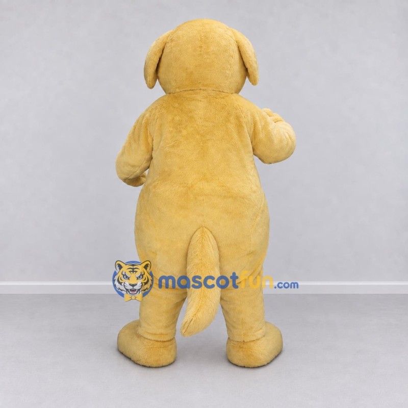 Custom Golden Yellow Dog Mascot Costume Adult Full Body Suit for Community Events