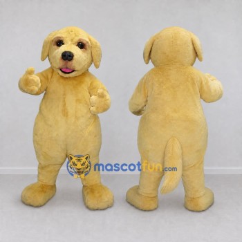 Custom Golden Yellow Dog Mascot Costume Adult Full Body Suit for Community Events