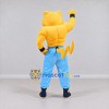 Custom Yellow and Blue Muscular Fantasy Cat Mascot Costume Adult Full Body Suit for Theme Parties Custom Yellow and Blue Muscular Fantasy Cat Mascot Costume Adult Full Body Suit for Theme Parties