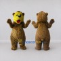 Custom Brown and Yellow Bear Mascot Costume Adult Full Body Suit for School Events
