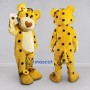 Custom Yellow and Brown Spotted Big Cat Mascot Costume Adult Full Body Suit for Wildlife Events