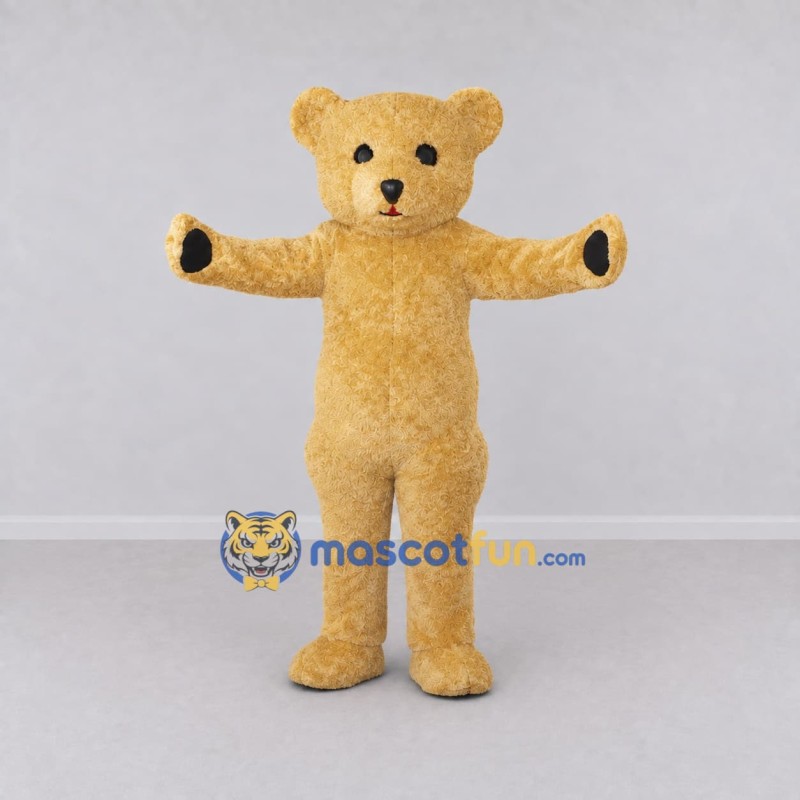 Custom Cream Teddy Bear Mascot Costume Adult Full Body Suit for Community Events Custom Cream Teddy Bear Mascot Costume Adult Full Body Suit for Community Events