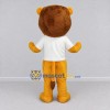Custom Golden Yellow Brown and White Lion in T Shirt Mascot Costume Adult Full Body Suit for School Events Custom Golden Yellow Brown and White Lion in T Shirt Mascot Costume Adult Full Body Suit for School Events