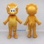 Custom Orange and Yellow Triceratops Mascot Costume Adult Full Body Suit for Dinosaur Events