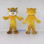 Custom Golden Yellow and White Owl Mascot Costume Adult Full Body Suit for School Events