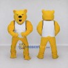 Custom Yellow and White Muscular Bear in Tank Top Mascot Costume Adult Full Body Suit for Sports Events