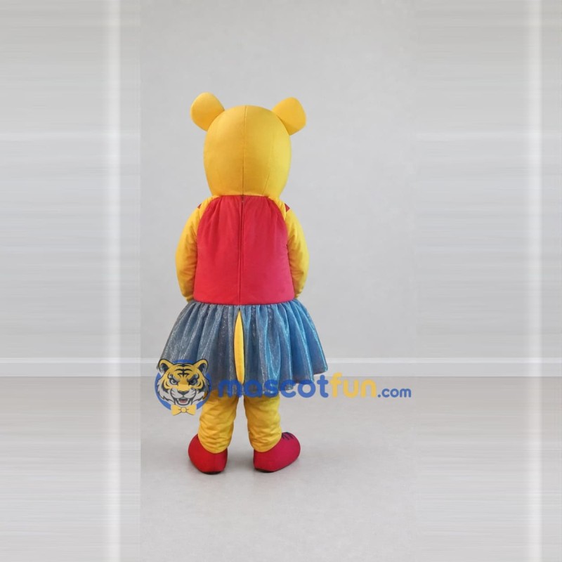 Custom Yellow Pink and Blue Hippo in Skirt Mascot Costume Adult Full Body Suit for Dance Events Custom Yellow Pink and Blue Hippo in Skirt Mascot Costume Adult Full Body Suit for Dance Events