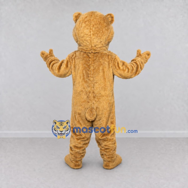 Custom Golden Brown Bear Mascot Costume Adult Full Body Suit for School Events Custom Golden Brown Bear Mascot Costume Adult Full Body Suit for School Events