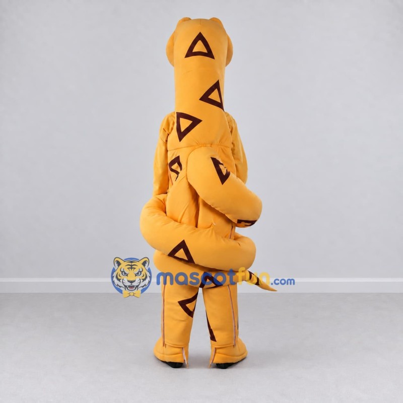 Custom Yellow and Brown Snake Mascot Costume Adult Full Body Suit for Wildlife Events Custom Yellow and Brown Snake Mascot Costume Adult Full Body Suit for Wildlife Events
