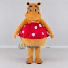 Custom Orange and Red Hippo in Polka Dot Skirt Mascot Costume Adult Full Body Suit for Dance Events Custom Orange and Red Hippo in Polka Dot Skirt Mascot Costume Adult Full Body Suit for Dance Events