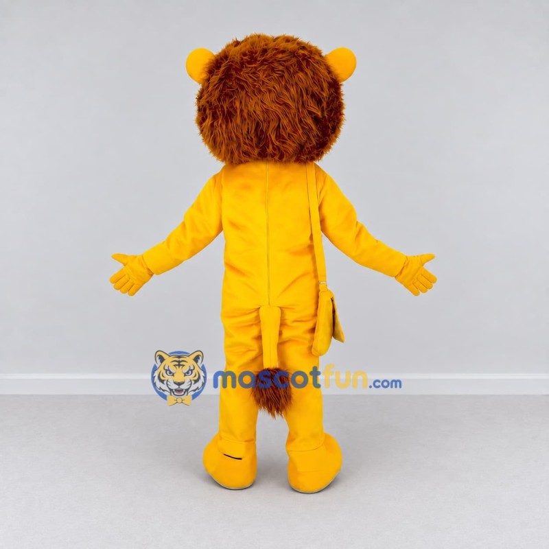 Custom Yellow and Brown Lion Mascot Costume Adult Full Body Suit for School Events Custom Yellow and Brown Lion Mascot Costume Adult Full Body Suit for School Events