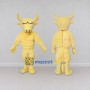 Custom Cream Yellow Muscular Bull Mascot Costume Adult Full Body Suit for Sports Events