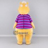 Custom Yellow Pink and Blue Hippo in Striped Shirt Mascot Costume Adult Full Body Suit for School Events Custom Yellow Pink and Blue Hippo in Striped Shirt Mascot Costume Adult Full Body Suit for School Events