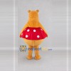 Custom Orange and Red Hippo in Polka Dot Skirt Mascot Costume Adult Full Body Suit for Dance Events Custom Orange and Red Hippo in Polka Dot Skirt Mascot Costume Adult Full Body Suit for Dance Events