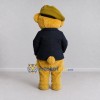 Custom Brown Navy Blue and Olive Green Bear in Uniform Mascot Costume Adult Full Body Suit for Community Events Custom Brown Navy Blue and Olive Green Bear in Uniform Mascot Costume Adult Full Body Suit for Community Events