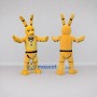 Custom Yellow and Purple Robot Rabbit Mascot Costume Adult Full Body Suit for Theme Parties
