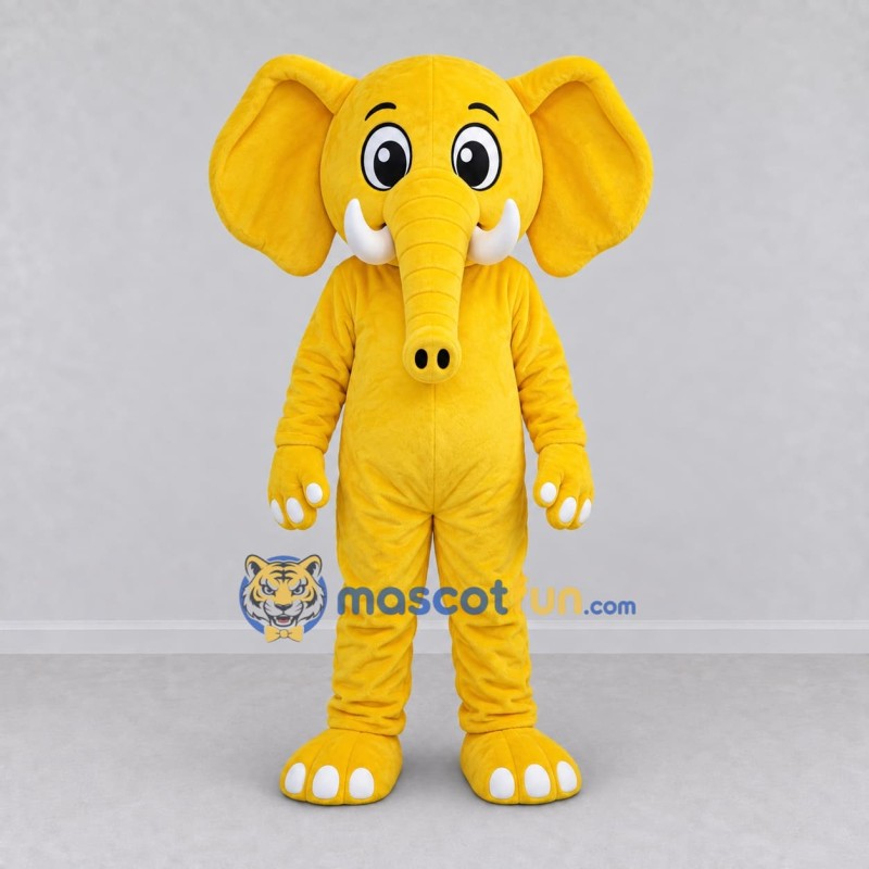 Custom Yellow Black and White Tiger in T Shirt Mascot Costume Adult Full Body Suit for School Events Custom Yellow Black and White Tiger in T Shirt Mascot Costume Adult Full Body Suit for School Events